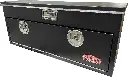 S-TB41 - 20"H x 14"D x 36"W - Steel Top Bottom Utility Truck Toolbox, HD, Single Top Open Lid with Gas Springs, Single Drop Open Door, Locks & Powder Coated MX-Black Finish