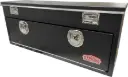 S-TB44 - 20"H x 16"D x 48"W - Steel Top Bottom Utility Truck Toolbox, HD, Single Top Open Lid with Gas Springs, Single Drop Open Door With DT-T-Handle Locks, 4 Drawers (2 Per Side) and Powder Coated MX-Black