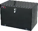 S-TD41 18"H x 18"W x 24"W Steel HD Tractor-Combine Drawer Service Toolbox Drop Open Single Door Push Button SS Lock Four Drawers and Powder Coated MX-Black Finish.