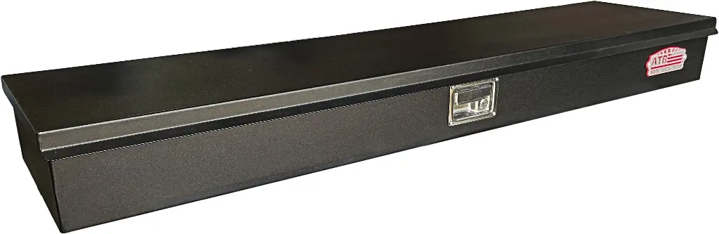 S-TM41 - 6"H x 14"D x 60"W - Steel Top Mount Compartment Toolbox, HD, Top Open Single Lid With Gas Springs, Single Lift Handle Lock and Partitioned Dividers, Powder Coated MX-Black 