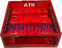 S-TO31 - 14"H x 16"D x 20"W - Steel Professional HD Tool Organizer, 3 Level with Bottom Compartment, (Fits DU4 28" H Boxes) Side Handles and Powder Coated Red Finish.