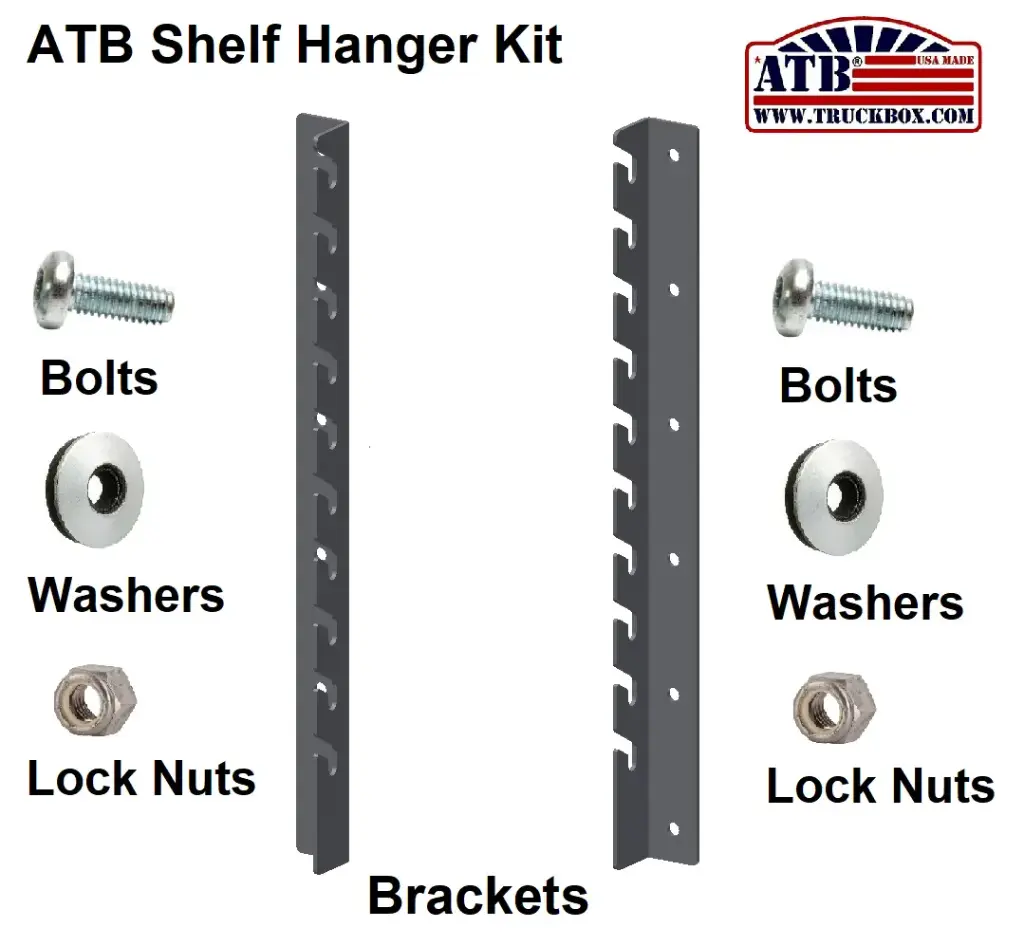 SVH51-S17-WK - 16" Vertical Mounting Kit for SU and SF Shelves - Mounting Shelves Inside Boxes - Fits DU4 28"H Boxes or 17"-18"H Boxes