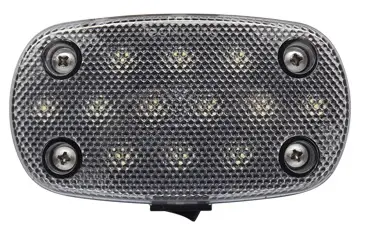 Surface Mounted Interior Dome Light with Switch 4.5"x 2.75" x .975" 180Deg High Output Utility Light - Neutral White 12 LED (800 Lumen)