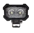 TALW-CF-2 3" x 3" x 2" Rectangular Steel Head Work Clear Flood Lamp 750 Lumens 2 LED Black Finish 9" Pigtail Wires