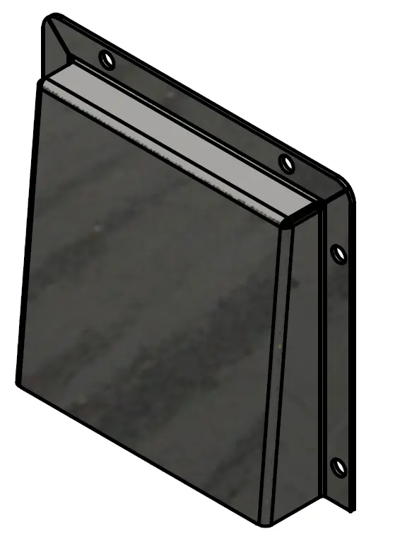 SSCV3 - 10"H x 4"W - 16g Stainless Steel Cap Vent Grill