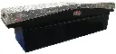 A-LG4 - 16"H x 20"D x 62"W - Aluminum HD Pickup Truck Low Profile Gullwing (EZ Grab) Cross Toolbox, Pro-Tray & M-Hardware, Smooth Body and Double Top Open TP Lids and Push-in Locks. 