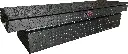 A-HC3 - Aluminum Pickup HD Crossover Saddle Toolbox, with Pro-Sliding Tray, Mounting Hardware, Single Top Open Lid and Push Button Lock.