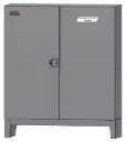 S-EC44B- 72"H x 24"D x 72"W -Steel Electric Enclosure Cabinet (With False Back Panel) with Box Stand, Left Side Open Double Doors with 3-Point Rod System and Single SS DT-T Handle Lock -