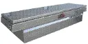 ATB Pickup Truck Crossover Saddle Aluminum Super-HD Toolbox, Pro-Sliding Tray, Single Top Open Lid and Push Button Lock - A-HC4 Series.
