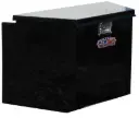 Steel Trailer A-Frame Box, Super HD 14g Steel Trailer Tongue Toolbox, Single Top Open Lid, with Gas Springs and Lift Handle Lock, Powder Coated MX-Black - S-AF41 Series.