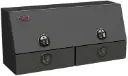 Steel Drawer Utility Toolbox, Heavy Duty, Single Top Hinged Door and Double Drawers, DT-T-Handle Locks and Powder Coated - S-DU41 Series