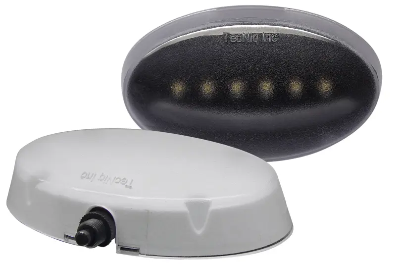 Surface Mounted Interior Dome Light with Switch 4.75"x 2.75" x 1.125" 180Deg High Output Utility Light - Neutral White 6 LED (300 Lumen)