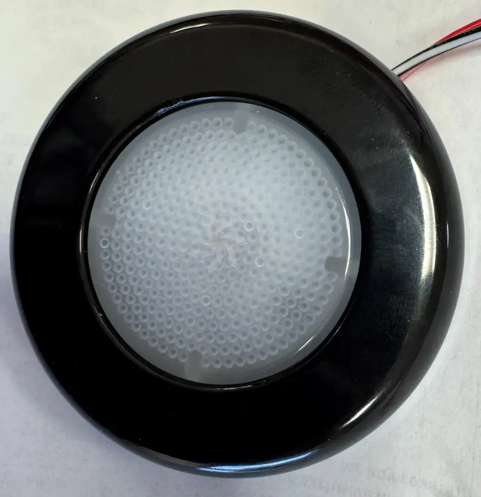 Surface Mounted Interior Round Dome Light with Switch 3"x .50" 180Deg High Output Utility Light - Neutral White 12 LED (800 Lumen)