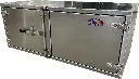 A-SR55 - 24"H x 24"D x 60"W - .125 Aluminum Underbody Semi Truck Trailer Super HD Toolbox, All Smooth Finish, Double Left Side Open Doors with SS Bar Latch Lock, Powder Coated MX-Black BODY ONLY