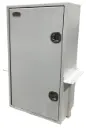 S-SRD53M - 65"H x 20"D x 36"W - Steel Shelf/Drawer Toolbox, M-Brackets, Single Left Side Doors with DT-Locks, 3 Shelves & 9 Drawers and Powder Coated MX-Black White.