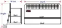 A-PC51L- Ford - 45"H x 57"W - Aluminum Pickup Back Seat Cargo Storage Cab Divider Shelf System, Super Heavy Duty, NO Fire Extinguisher Space - Extended Shelf and Powder Coated MX-Black BODY ONLY.