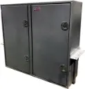 S-SRD53M- 65"H Steel Shelves & Drawers Toolbox, DOUBLE Side Open Doors with SS DT-T Handle Locks, 3 Shelves, 9 Drawers & Deck Mounting Bracket, All Powder Coat Finish.
