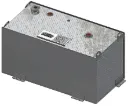 A-TS5 - .125 Aluminum Fuel Tank with Filler Cap, Heavy Duty, Smooth/Diamond TP Finish, with Mounting L-Brackets Baffled Larger Tanks - 2", 1-1/2" & 3/8" Female Fitting, Top and 3/8" Bottom Side Drain.