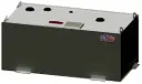 S-TS5 - 12g Steel Fuel Tank, Heavy Duty, with Mounting L-Brackets Baffled Larger Tanks - 2", 1-1/2" & 3/8" Female Fitting, Top and Bottom 3/8" Side Drain, Powder Coated Finish