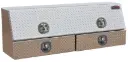 A-DU41- Aluminum Drawer Utility Toolbox, Heavy Duty, Smooth Body, Diamond TP SINGLE Top Hinged Door & DOUBLE Drawers with SS DT-T-Handle Locks.