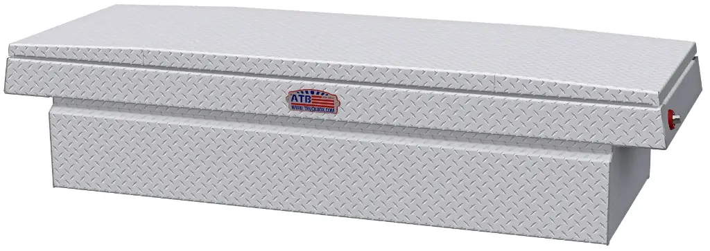 A-XC Series - Aluminum Pickup Truck Crossover Saddle Toolboxes, Heavy Duty, Top Open Lid with Advanced Push Button Locks, Pro-Sliding Tray & M-Hardware, Powder Coat Finish