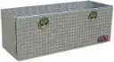 A-SG41 - .100 Aluminum Truck Trailer Utility Toolbox, Heavy Duty, All Diamond Tread Plate Finish, Single Drop Open Door with Cables & SS DT-T Handle Lock.