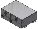 A-BP Double Drawers - Aluminum Truck Pullout Bed-Pack Toolbox Drawer System, Super Heavy Duty, Smooth Body, Diamond TP Double Top and Drawer Fronts with 500Lb Slides, Dividers and SS-DT-T Handle Locks.
