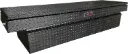 A-HC Series - Aluminum Pickup Truck Crossover Saddle Toolbox, Heavy Duty, Top Open Lid with Advanced Push Button Lock & Pro-Sliding Tray, Diamond TP/Powder Coat Finish.