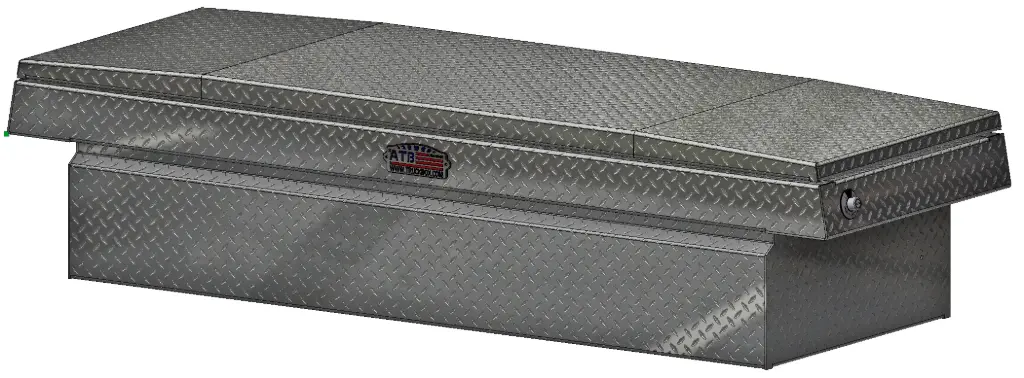 [A-XC3-162062-TT] A-XC Series - Aluminum Pickup Truck Crossover Saddle Toolboxes, Heavy Duty, Top Open Lid with Advanced Push Button Locks, Pro-Sliding Tray & M-Hardware, Powder Coat Finish (All Diamond TP, 16H-20D-62W Medium Duty)