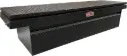 A-MC Series - Aluminum Low Medium Profile Crossover Pickup Toolbox, Heavy Duty, Single Top Open Lid with Push Button Locks, Pro-Sliding Tray & Mounting Hardware, Diamond TP Finish, Smooth Aluminum or Powder Coated Finish