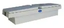 S-HCC3 18"H x 24"D x 72"W - Steel Pickup Cross Toolbox, HD, Double Top Open Lids, Pro-Sliding Tray with Push Button Lock, Powder Coated White Finish.