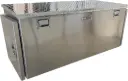 A-TCB51 - 24"H x 24"D Aluminum Semi Truck Top Chest Cargo Toolbox, Super HD, Smooth Body, Diamond TP Top Open 2" Tapered Lid with Gas Springs & Lift Handle Locks, Smooth Finish Side Open Doors 20"x 20" on Both Ends.