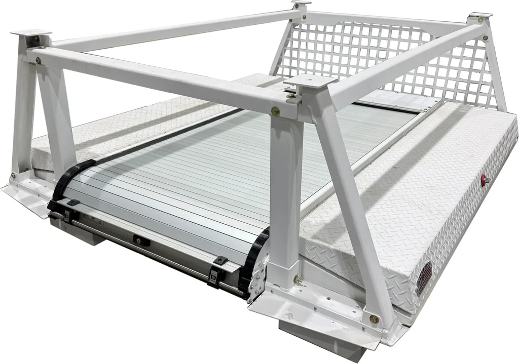 [A-SP51R-R246770-TWXA] A-SP51R-R - 24"H x 70"W Aluminum Pickup Pack Service-Pack for 5.5' to 8' Pickup Boxes, Side Boxes, Roll Back Canopy, 24" Racks with 2"x 2" Square Holes and Powder Coated Finish (24H x 67D x 70W - 5.5' Short Box)