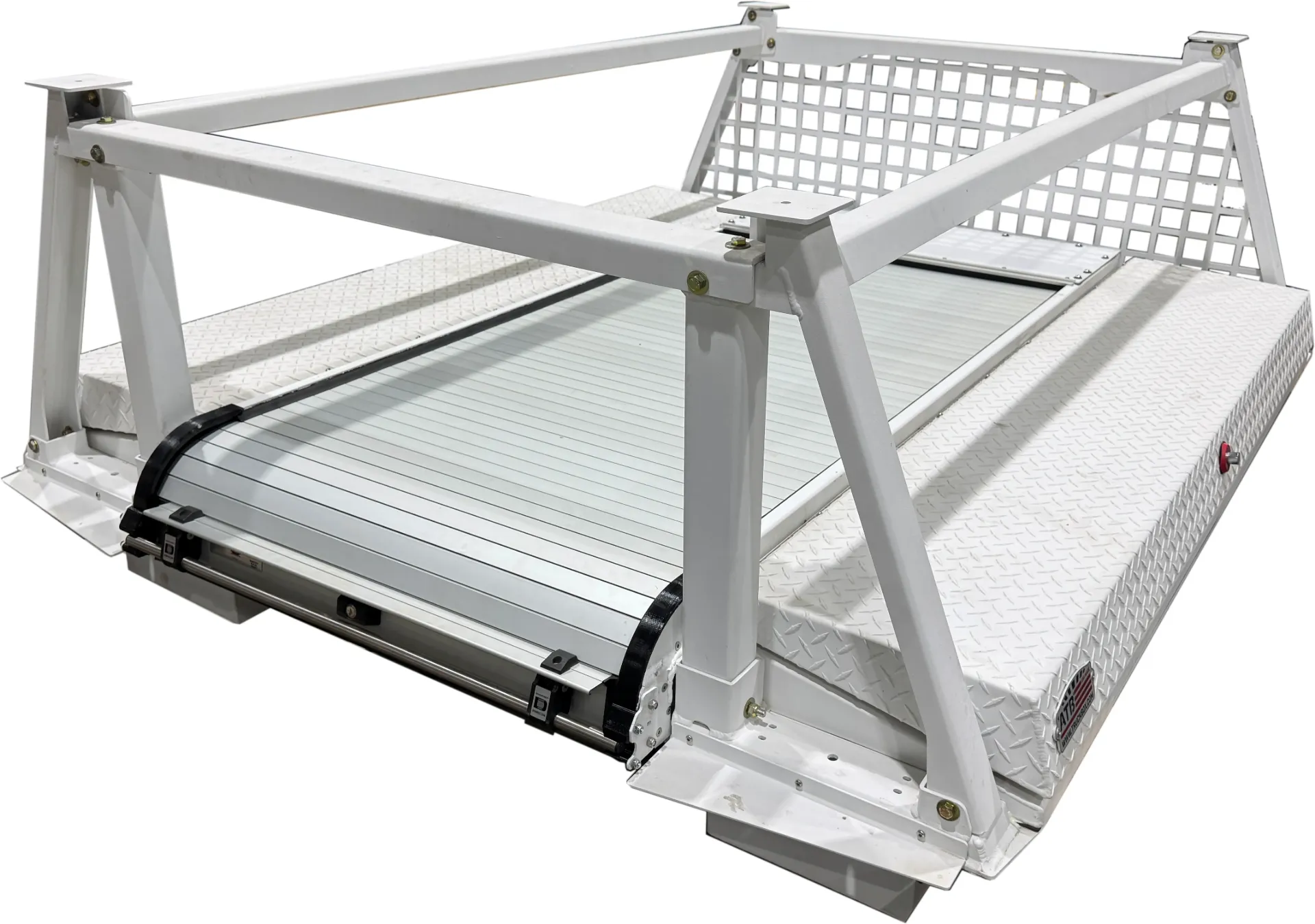 [A-SP51R-R246770-TWXA] A-SP51R-R - 24"H x 70"W Aluminum Pickup Pack Service-Pack for 5.5' to 8' Pickup Boxes, Side Boxes, Roll Back Canopy, 24" Racks with 2"x 2" Square Holes and Powder Coated Finish (24H x 67D x 70W - 5.5' Short Box)