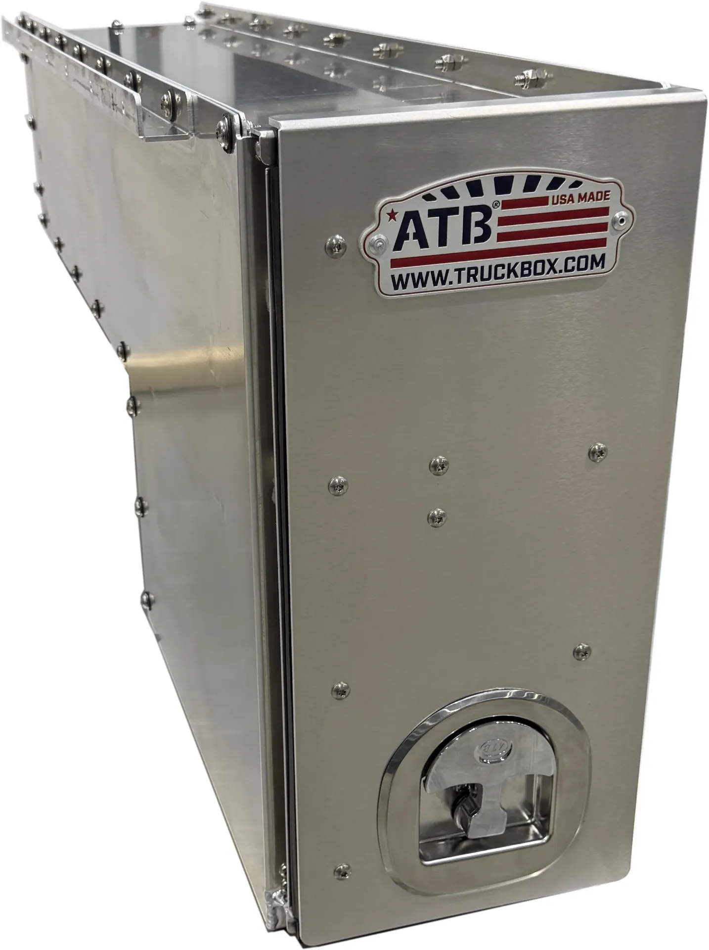 [A-DF42S-19649L-S2] A-DF42S - Aluminum Pickup Truck Side Fender Toolbox with Shelves Only - Heavy Duty Drawer-Fender Toolbox - Shelf Organizer Pullout Drawer, SS DT-Handle Lock and Smooth or Powder Coated Finish (All Smooth, Driver-Left, 19H-64D-9W - 1 Drawer)