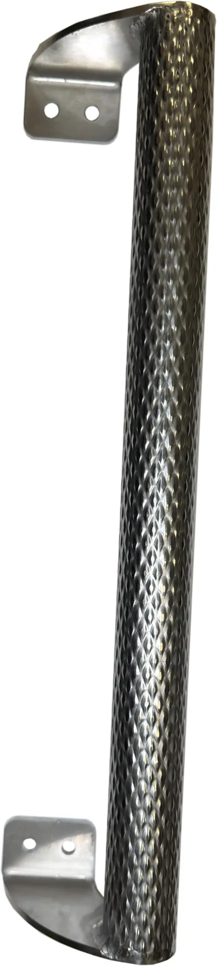 GH31 - 2.5"D x 3.25"W x 12" Thru 15" Length - Stainless Steel Professional HD Grab Handlebar 1.25" Pipe - Diamond Textured Mirror Finish.