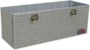 A-SG41 - .100 Aluminum Truck Trailer Utility Toolbox, Heavy Duty, All Diamond Tread Plate Finish, Single Drop Open Door with Cables & SS DT-T Handle Lock.