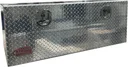 Aluminum Underbody Truck Trailer Toolboxes - .125 Super Heavy Duty SINGLE Drop Open Doors with Stainless Steel Dolphin Tail Locks - A-SG52 Series
