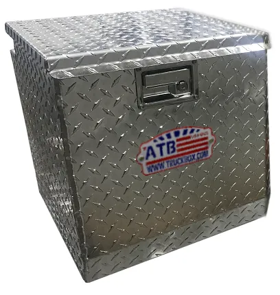 A-TC42 - Aluminum Pickup Chest Multi Boxes, Top Open Lid with Gas Springs, Lift Handle Locks and and Diamond Tread Finish