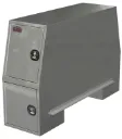 A-CP51 - Aluminum Heavy Duty Truck Cross-Pack Service Backpack Truck Boxes, Four Side Open Doors with Gas Springs & DT-Handle Locks, Shelves, Frame Mounts & Four Hooks