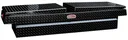 A-HG Series - Aluminum Pickup Truck Crossover Gull Wing Toolbox, Heavy Duty, Double Top Open Lids with Advanced Push Button Locks, Pro-Sliding Tray & Mounting Hardware, All Diamond TP Finish 