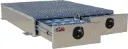 A-BP Double Drawers - Aluminum Truck Pullout Bed-Pack Toolbox Drawer System, Super Heavy Duty, Smooth Body, Diamond TP Double Top and Drawer Fronts with 500Lb Slides, Dividers and SS-DT-T Handle Locks.
