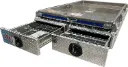 A-BPT51- 48" and 49" Width - Aluminum Truck Pullout Bed-Pack Toolbox with Slide-Out Tray, Super Heavy Duty, Double Drawers with Dividers and DT-Handle Locks