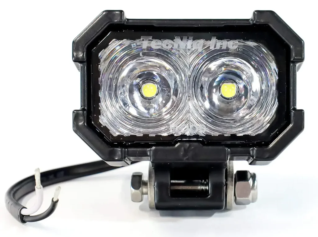 [TALW-CF-2B] TALW-CF - Rectangular Steel Head Work Clear Flood Lamp - Black Finish and 9" Pigtail Wires (3"H-2"W Work Light 2-LED 750 Lumens)
