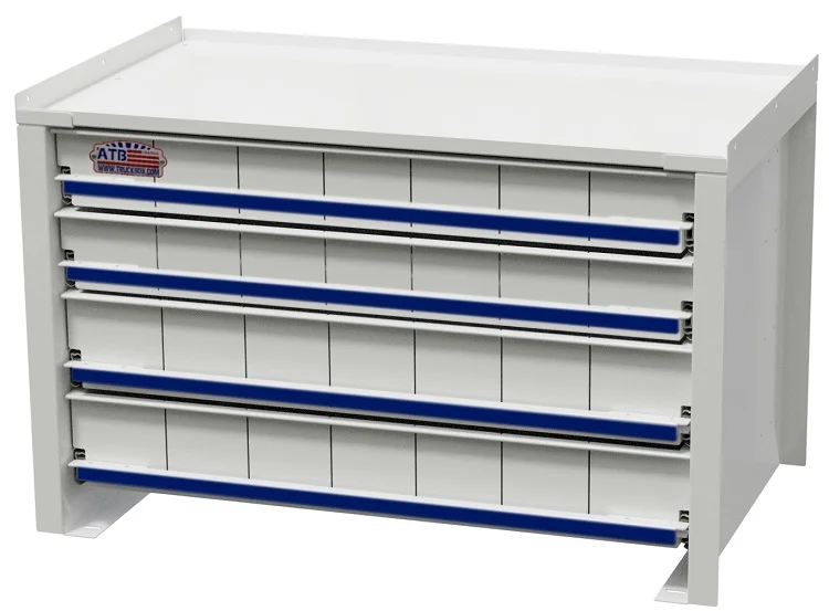 S-IK41 - 14g Steel Drawer Insert Kit with Removable Dividers, Heavy Duty, Rubber Floor Mats, Drawer Locks and Powder Coated MX White Finish