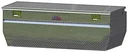 A-BC42B - HD Pickup Bed Chest Box, All Aluminum Diamond TP Finish, Offset Top Open Single Lid with Dual Gas Springs, Lid Supports & Double Recessed Handle Locks