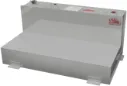 A-TL51 - 10g Aluminum L-Shape Fuel Tank with Mounting L-Brackets, Double Baffled, Two 2" & One 1-1/2" Top Fittings & 3/8" Bottom Side Drain
