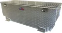 A-TT52 - Aluminum Pickup Truck HD Chest Fuel Tank Combo Toolbox, Fender Notched, All Diamond TP Finish, Top Open Single Lid with Gas Springs and Lift Handle Locks