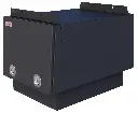 A-UU52R - Aluminum UTV Utility Toolbox, Double Top Hinged Back Door (Access from back of UTV) with Adjustable Shelf, Powder Coated MX-Black