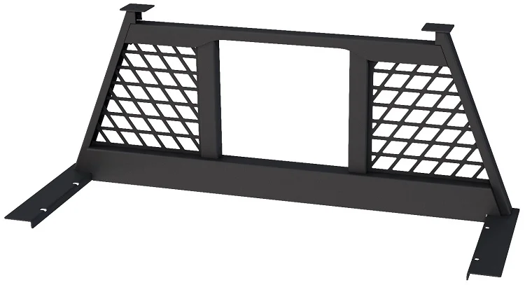 A-HF63W - .190g Aluminum Pickup HD Front Headache Rack, Tri-Rect Screens, Window